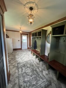 mudroom-brick-tile-new-drywall-built-in-lockers-olive-green
